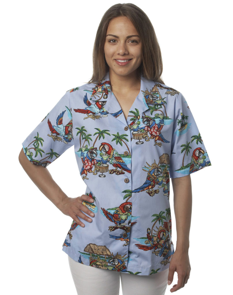 Parrothead Womens Sky Hawaiian Shirt